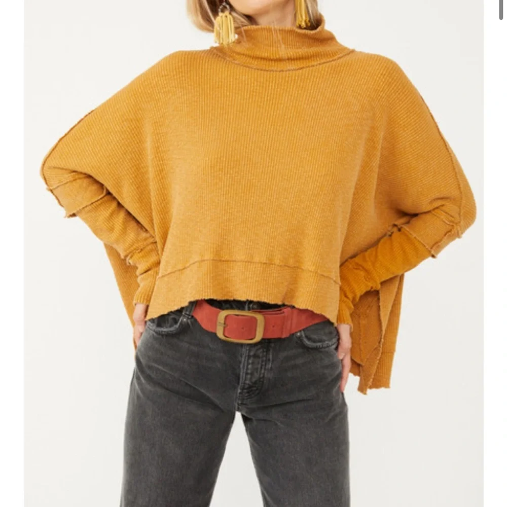Free People • We The Free • Women’s Sunbaby Mock Neck Drop Shoulder Ribbed Top